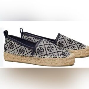 Tory Burch 
T Monogram Jacquard Espadrilles color Perfect Blue